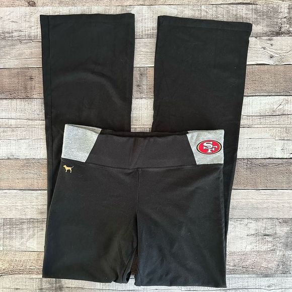 Legging Yoga Victoria's Secret Pink - Taille S/M - Noir Et Gris - Occasion Très Bon état